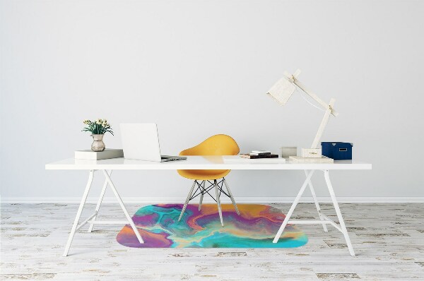 Office chair floor protector colorful patterns