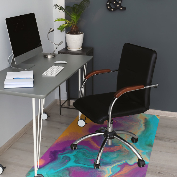 Office chair floor protector colorful patterns