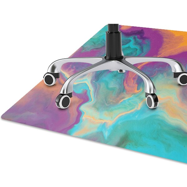 Office chair floor protector colorful patterns
