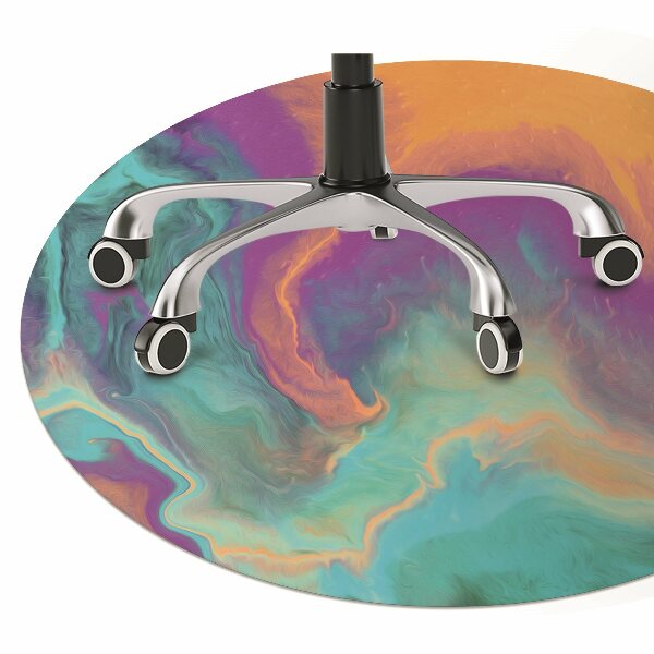 Office chair floor protector colorful patterns