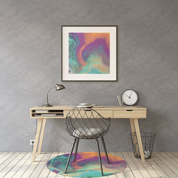 Office chair floor protector colorful patterns