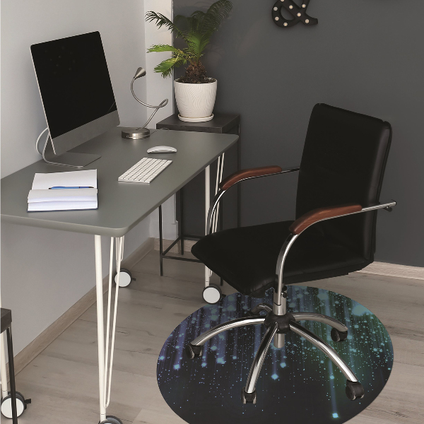 Chair mat blue particles