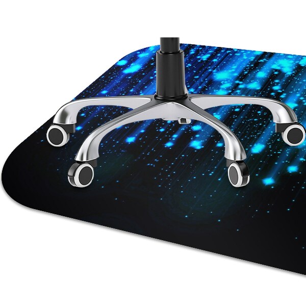 Chair mat blue particles