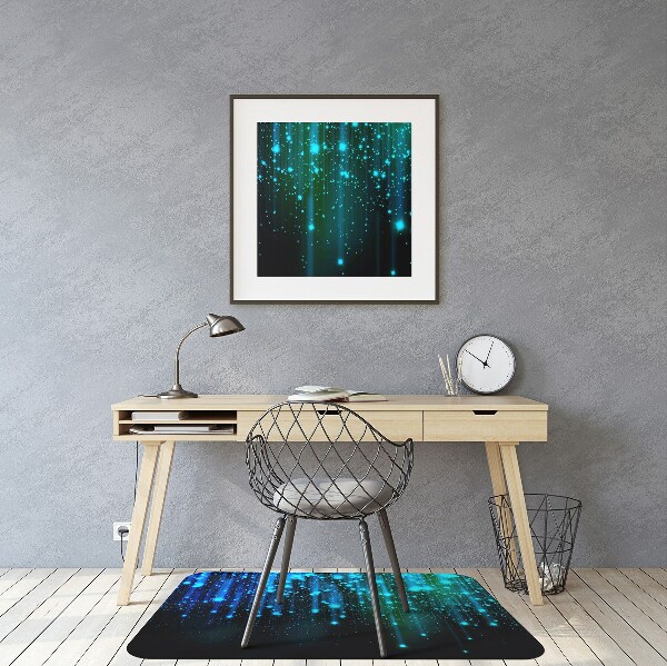 Chair mat blue particles
