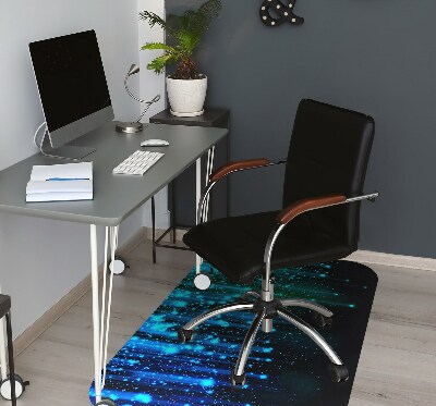 Chair mat blue particles
