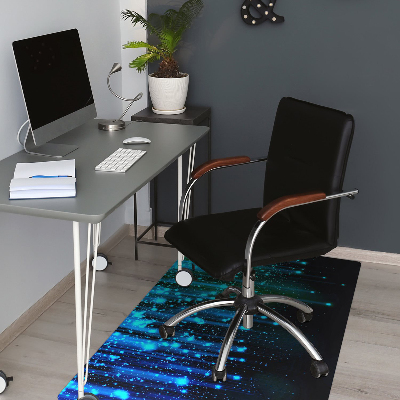 Chair mat blue particles
