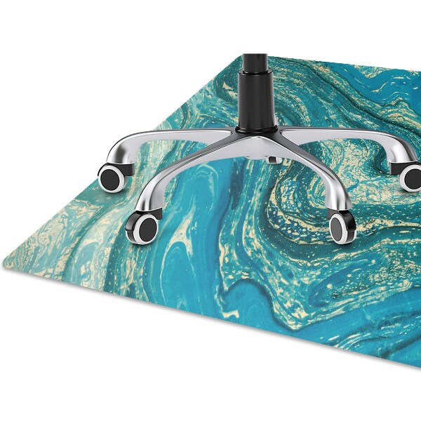 Computer chair mat Abstraction blue