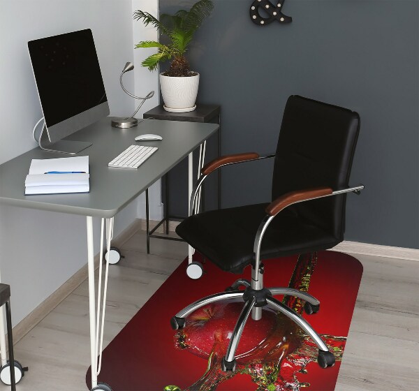 Office chair mat red apple