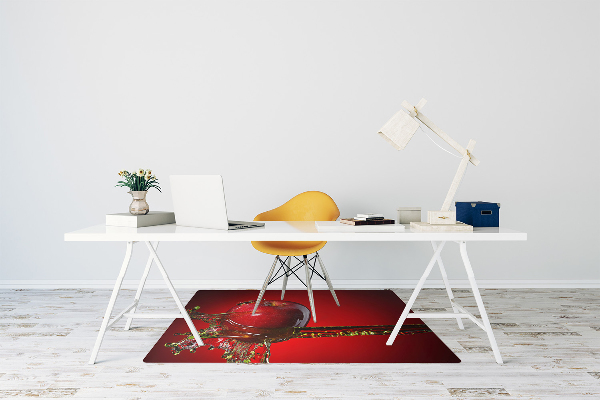Office chair mat red apple