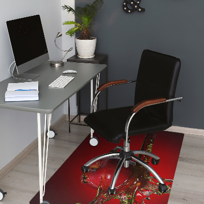Office chair mat red apple