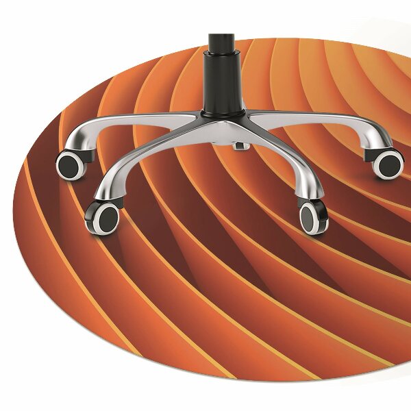 Office chair mat orange waves