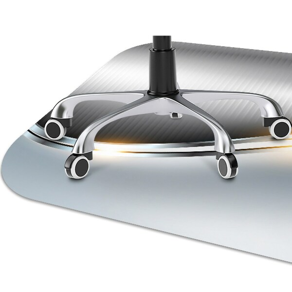 Office chair mat Crossing silver