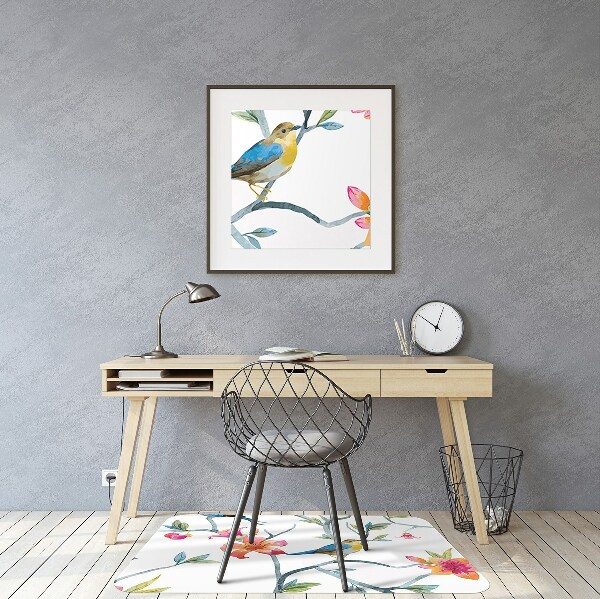 Office chair mat flowers