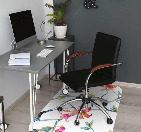Office chair mat flowers