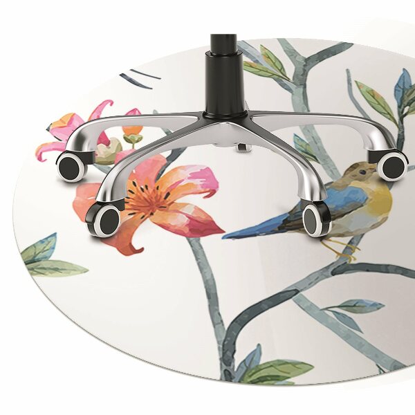 Office chair mat flowers