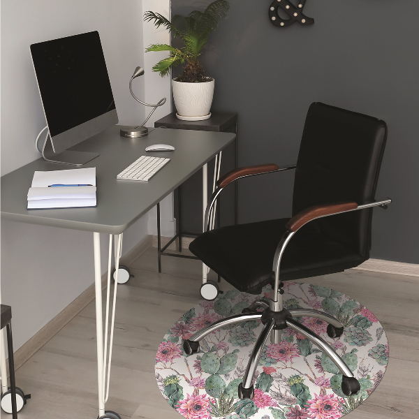 Office chair floor protector Succulents