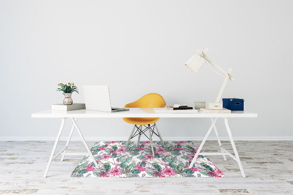 Office chair floor protector Succulents