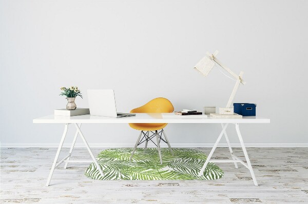 Office chair floor protector palm leaves