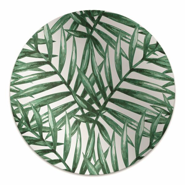 Office chair mat tropical leaves