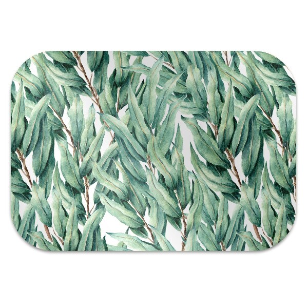 Office chair mat painted leaves