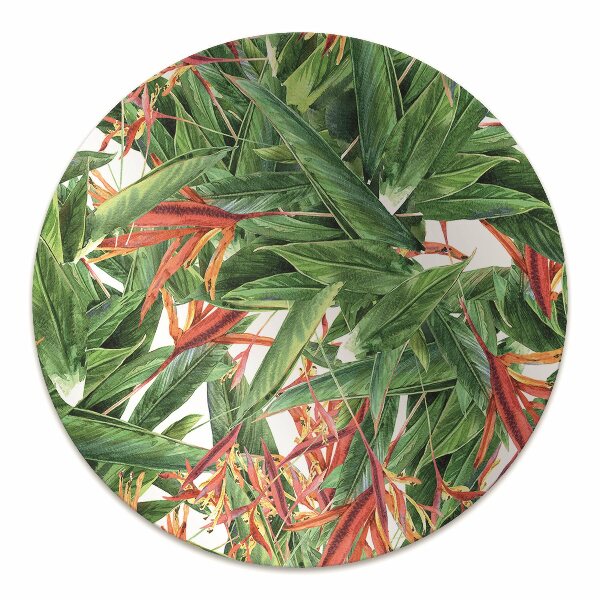 Office chair mat exotic flowers