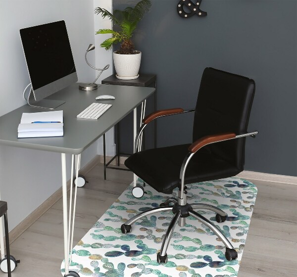 Office chair mat cacti