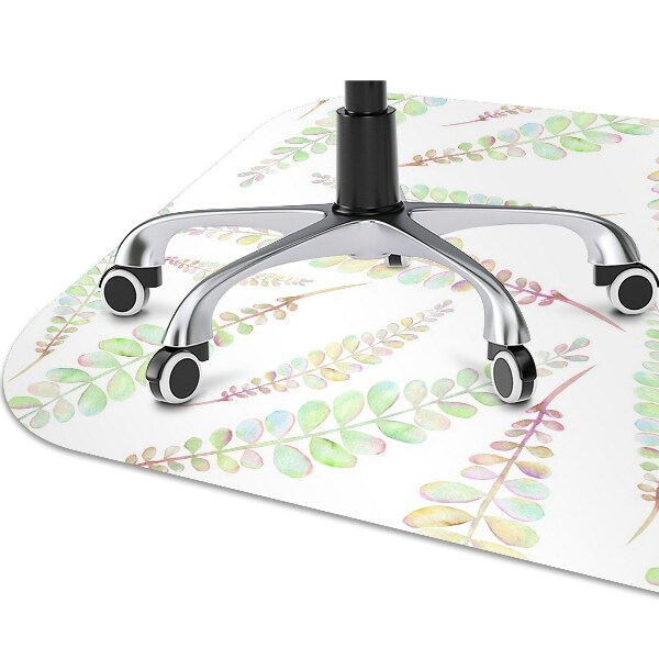 Office chair mat Watercolors leaves