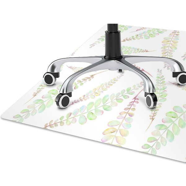 Office chair mat Watercolors leaves