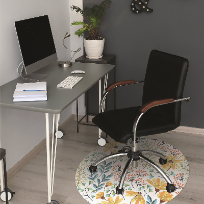 Office chair mat Floral image