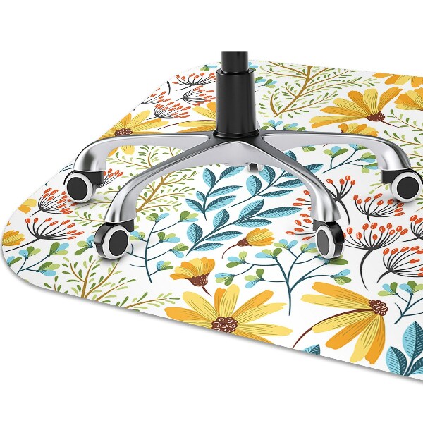 Office chair mat Floral image