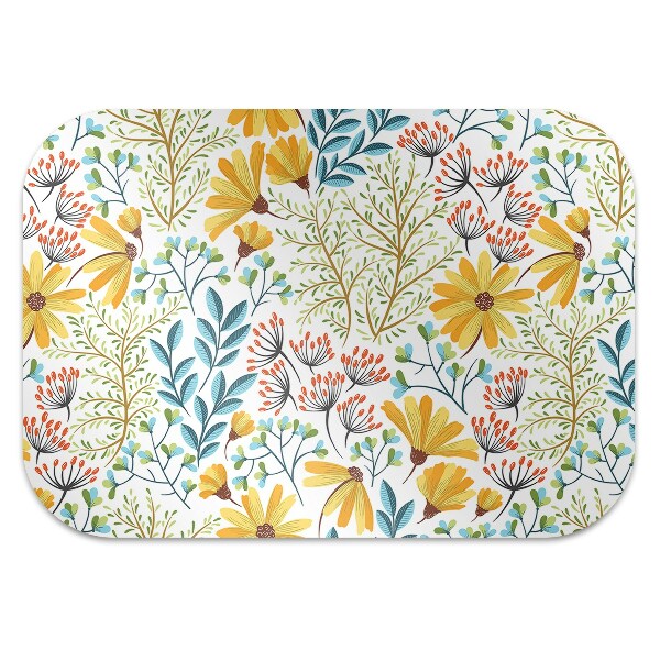 Office chair mat Floral image