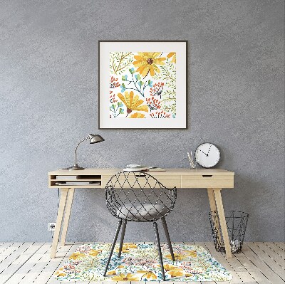Office chair mat Floral image