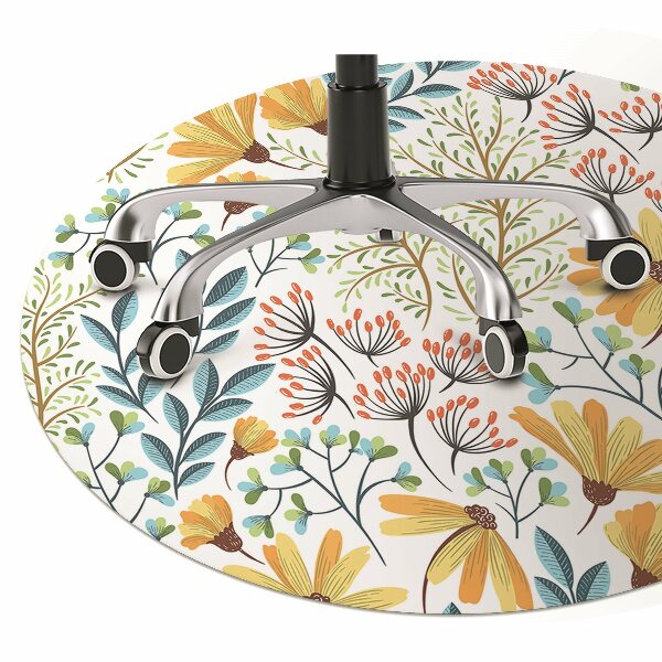 Office chair mat Floral image
