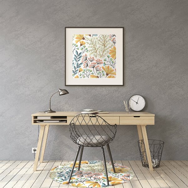 Office chair mat Floral image