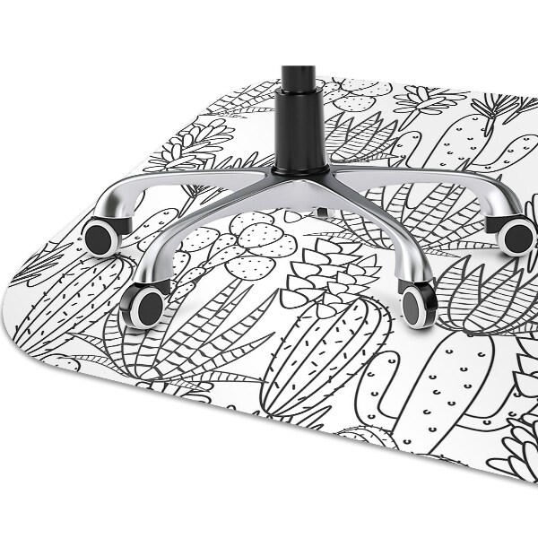 Office chair mat cacti