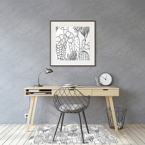 Office chair mat cacti