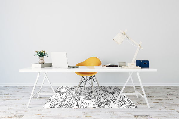 Office chair mat cacti