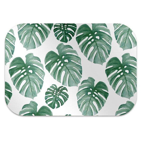 Office chair mat monstera leaves