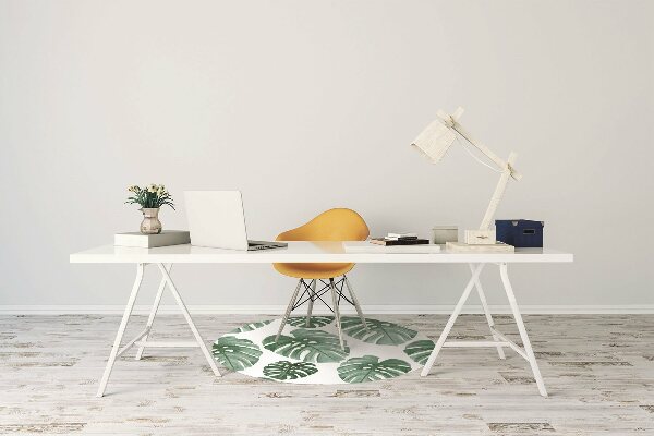 Office chair mat monstera leaves