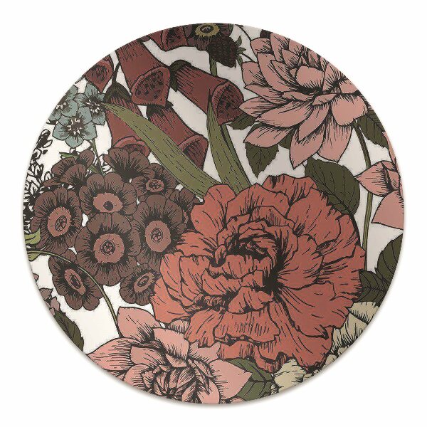 Office chair mat Autumn flowers
