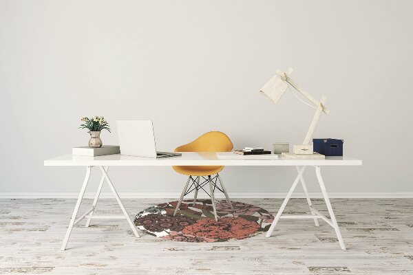 Office chair mat Autumn flowers