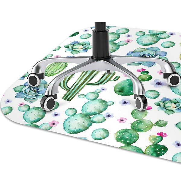 Office chair mat Cactus