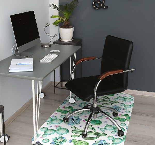 Office chair mat Cactus