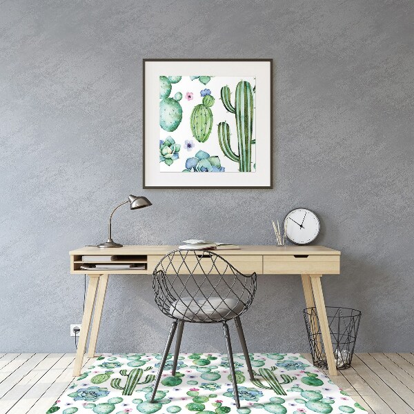 Office chair mat Cactus
