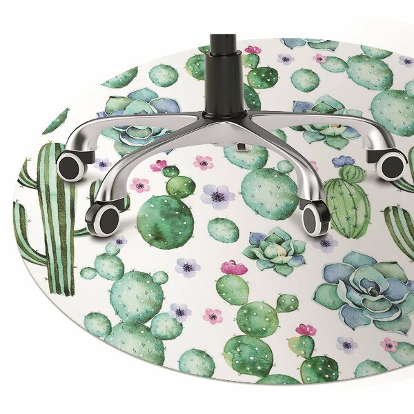 Office chair mat Cactus