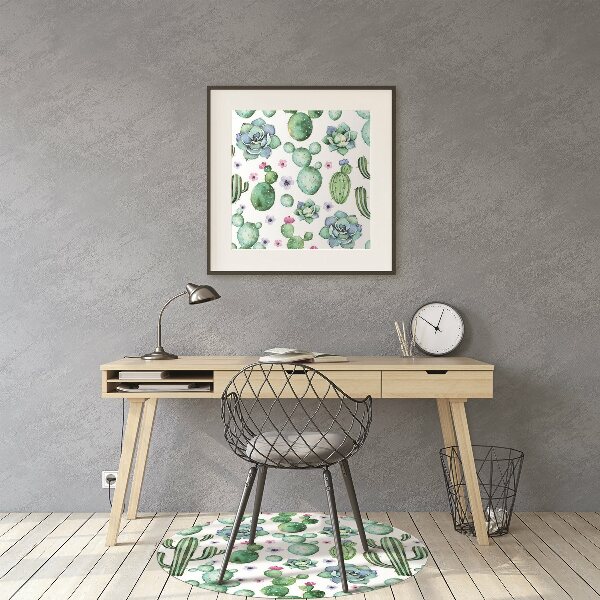 Office chair mat Cactus
