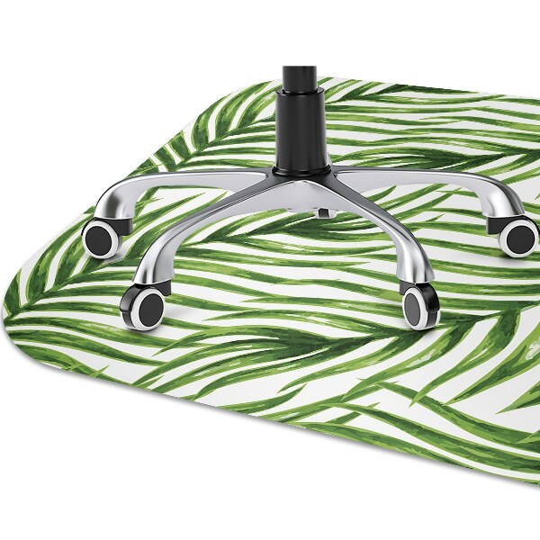 Office chair floor protector palm leaf