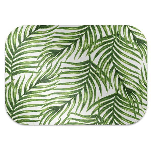 Office chair floor protector palm leaf