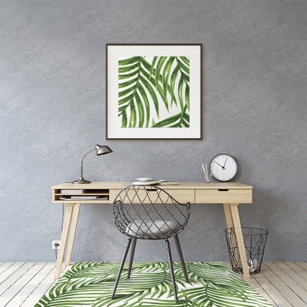 Office chair floor protector palm leaf