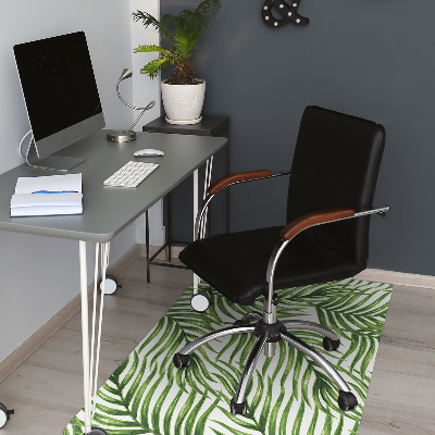 Office chair floor protector palm leaf